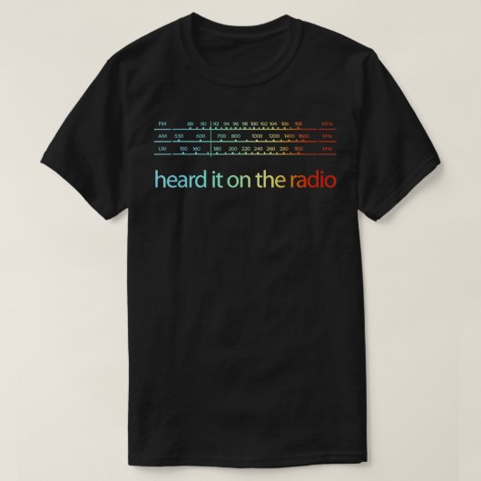 Radio HiFi  stereo kleurverloop T-shirt (Design voorkant)