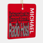 Radio Host Extraordinaire CUSTOM Keramisch Ornament (Rechts)