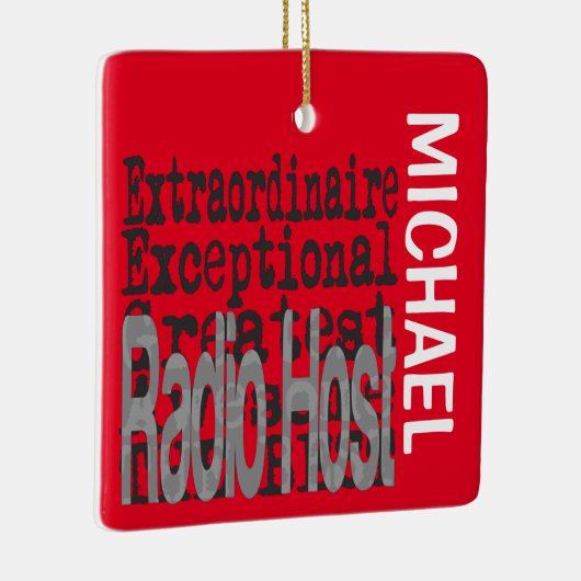 Radio Host Extraordinaire CUSTOM Keramisch Ornament (Rechts)