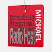Radio Host Extraordinaire CUSTOM Keramisch Ornament (Links)