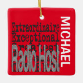 Radio Host Extraordinaire CUSTOM Keramisch Ornament (Voorkant)