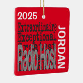 Radio Host Extraordinaire CUSTOM Keramisch Ornament (Rechts)