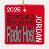 Radio Host Extraordinaire CUSTOM Keramisch Ornament (Voorkant)