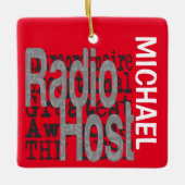 Radio Host Extraordinaire CUSTOM-keramisch sieraad Keramisch Ornament (Voorkant)