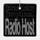 Radio Host Extraordinaire Keramisch Ornament (Achterkant)