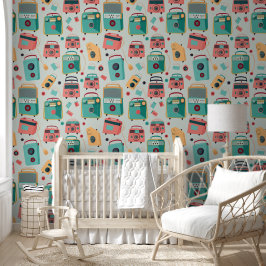  radio-illustratie behang