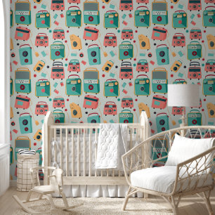  radio-illustratie behang