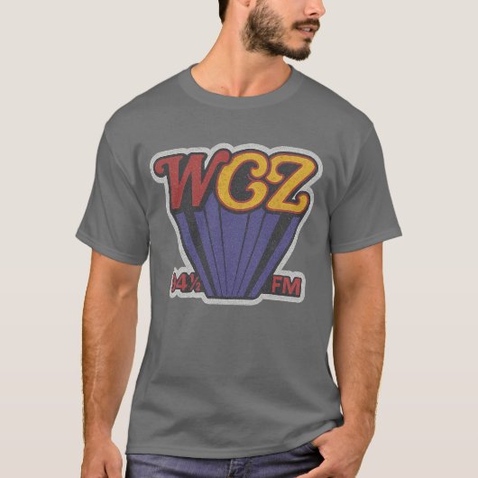  radio in jaren 80-stijl WCOZ T-shirt (Voorkant)
