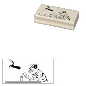 radio kat kunst stempel (Gestempeld)