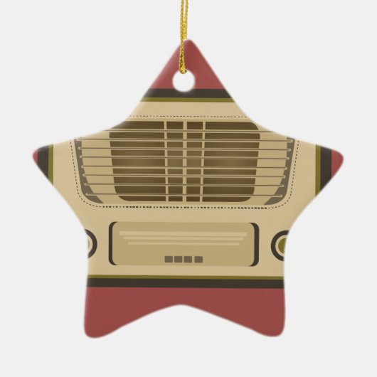  radio keramisch ornament (Voorkant)