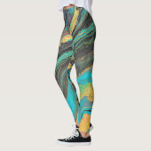 Radio King 3 Turquoise Abstracte Leggings (Links)