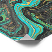 Radio King 3 Turquoise Acryl Abstract Poster (Hoek)