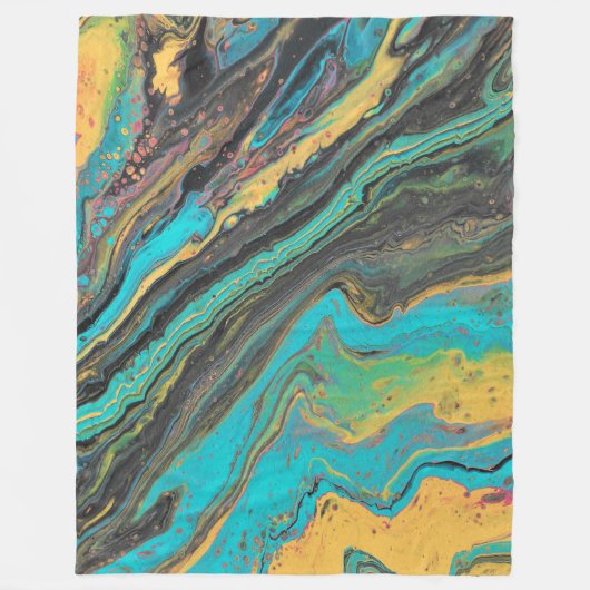 Radio King 3 Turquoise Geode Abstracte Deken (Voorkant)