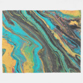 Radio King 3 Turquoise Geode Abstracte Deken (Voorkant (Horizontaal))