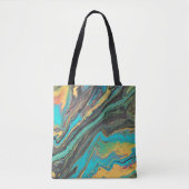 Radio King 3 Turquoise Geode Acryl Abstract Tas (Voorkant)
