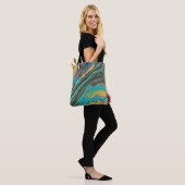 Radio King 3 Turquoise Geode Acryl Abstract Tas (Op model)
