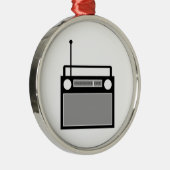 Radio Metalen Ornament (Rechts)