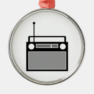 Radio Metalen Ornament