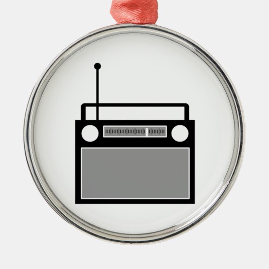 Radio Metalen Ornament (Voorkant)