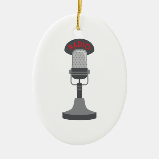 Radio-microfoon Keramisch Ornament (Voorkant)