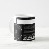 radio-Mok (zwart) Koffiemok (Voorkant links)