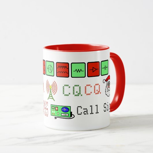 Radio Multi-Graphical Kerstmis Mok van de Ham met  (Voorkant rechts)