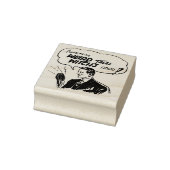 Radio omroeper retro rubberstempel (Stempel)