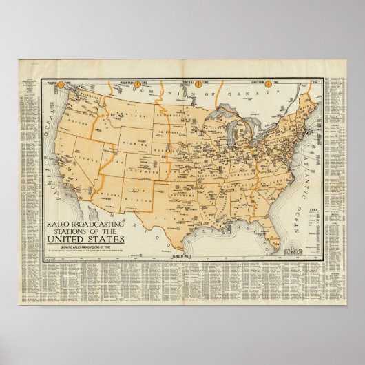 Radio-omroepstations in de Verenigde Staten Poster (Voorkant)