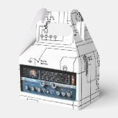  radio-ontvanger met korte golven bedankdoosjes (Achterkant)