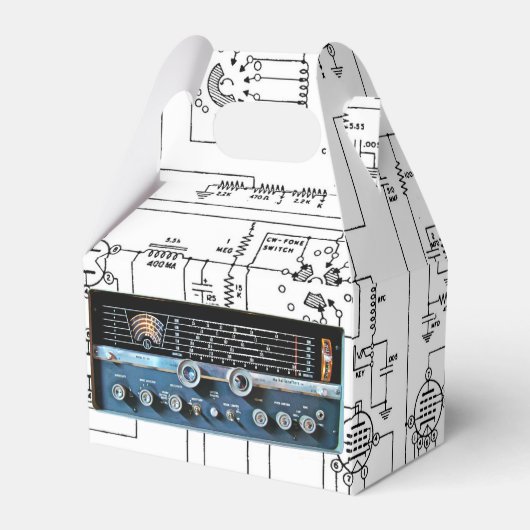  radio-ontvanger met korte golven bedankdoosjes (Voorkant Zijde)