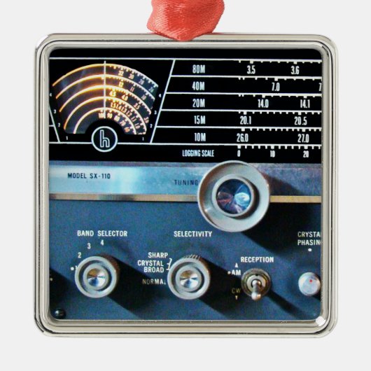  radio-ontvanger met korte golven metalen ornament (Voorkant)