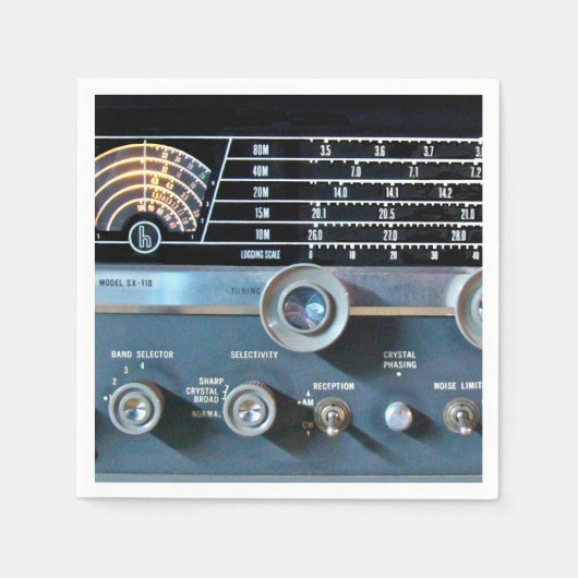 radio-ontvanger met korte golven servetten (Voorkant)