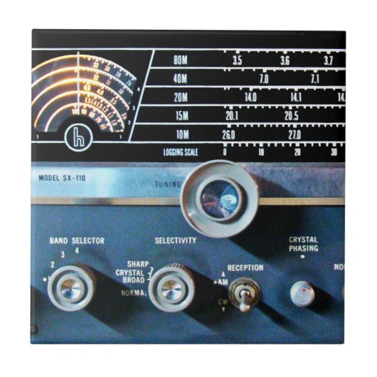  radio-ontvanger met korte golven tegeltje (Voorkant)