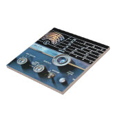  radio-ontvanger met korte golven tegeltje (Zijkant)