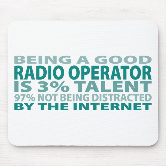 Radio Operator 3% Talent Muismat (Voorkant)