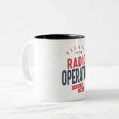 Radio-operator Tweekleurige Koffiemok (Voorkant links)