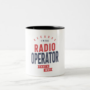 Radio-operator Tweekleurige Koffiemok
