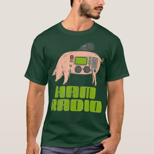 Radio Pig.-Amateur Radio Operator T-shirt (Voorkant)