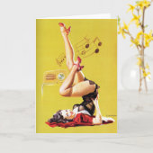 Radio Play Pin Up Kaart (Gele Bloem)