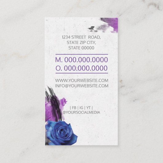 Radio-/radiohost/podcast/Singer Visitekaartje (Achterkant)