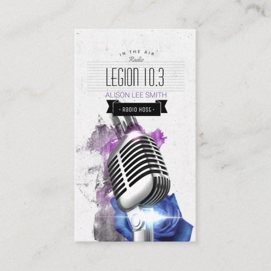 Radio-/radiohost/podcast/Singer Visitekaartje (Voorkant)