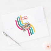 Radio Retro Ronde Sticker (Envelop)