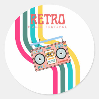 Radio Retro Ronde Sticker