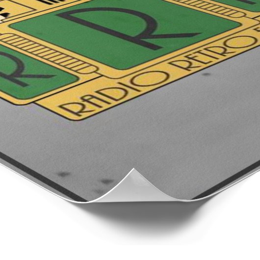 Radio Retrofuture Arte Deco Logo Poster (Hoek)