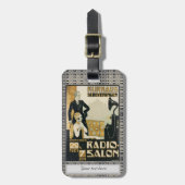  radio Salon  1920 Nederland Bagagelabel (Voorkant verticaal)