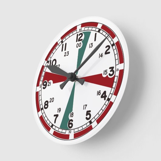 Radio silence clock ronde klok (Hoek)