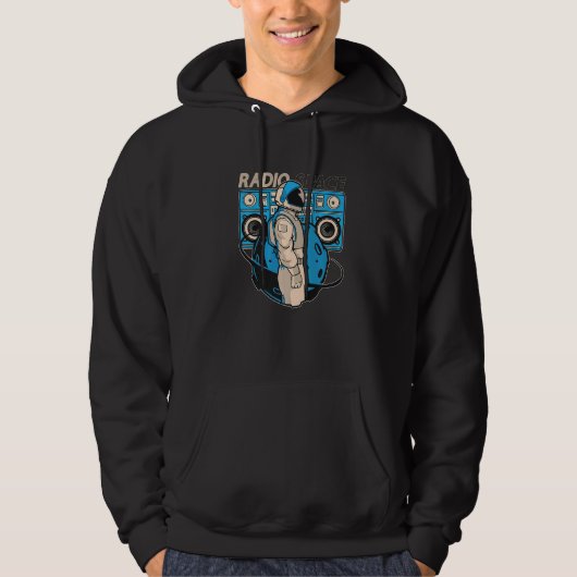 Radio Space Science Astronaut Astronomy Radio Spa Hoodie (Voorkant)