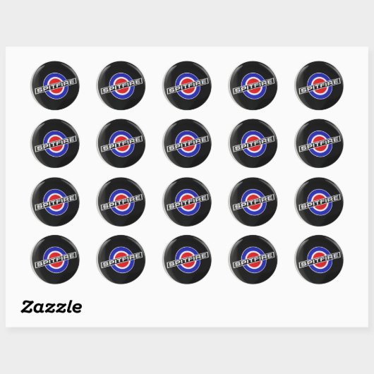 Radio Spitfire Merchandise Ronde Sticker (Vel)