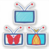 Radio(Static)Moth Sticker (Voorkant)