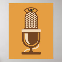 Radio Station Microphone Logo met naam